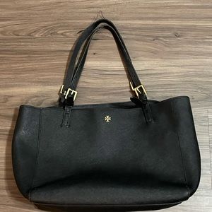 Tory Burch Saffiano Leather Tote Bag Black